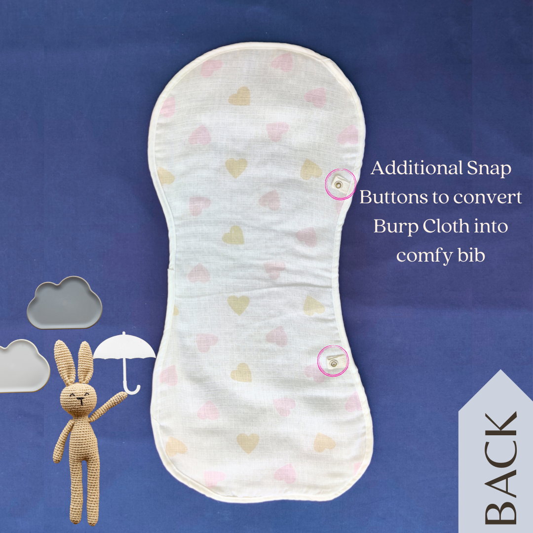 Sweet Heart Burp Cloth