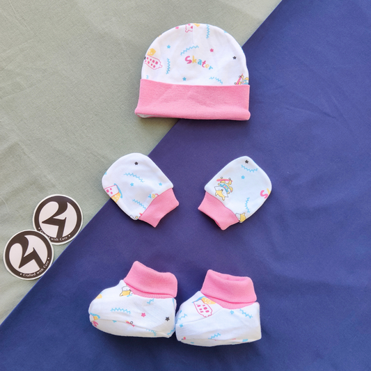 Skater Cap, Socks and Mitten Set