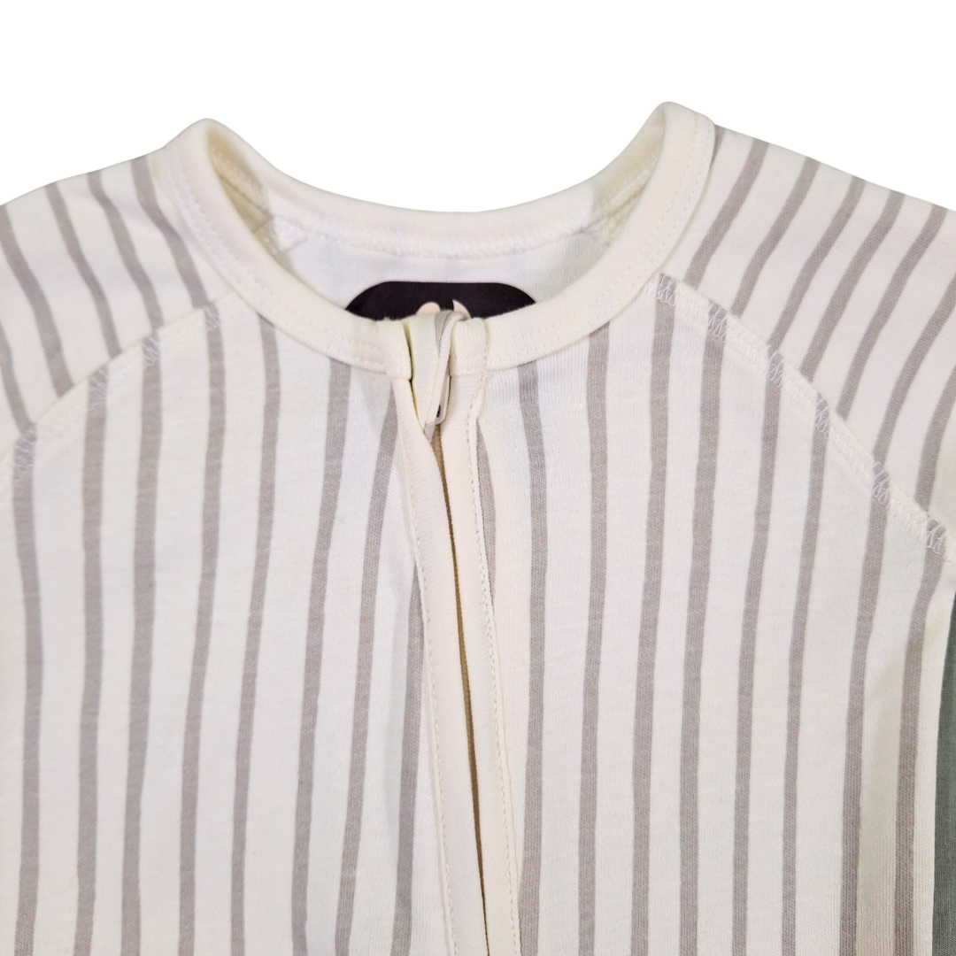 Stripes Romper with Zip